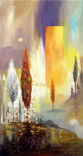 Painting-Landscape-Morning Cedars