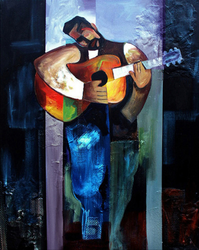 Painting-Figurative-Guitar Man