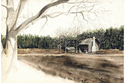 Painting--Watercolor-LandscapeThe Homestead