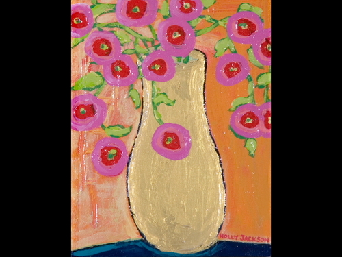 Painting-Still Life-The Gold Vase