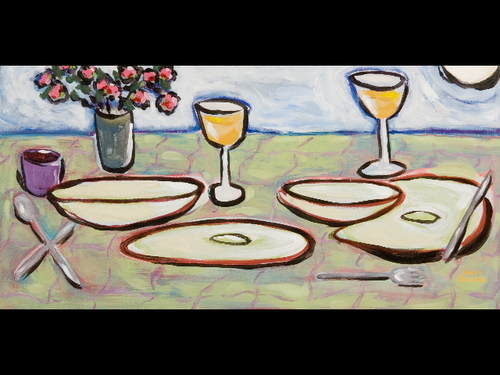 Painting-Still Life-Dinner For Two (SOLD)