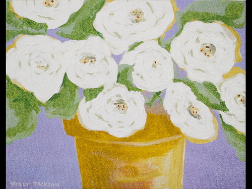 Painting-Floral-Pot of White