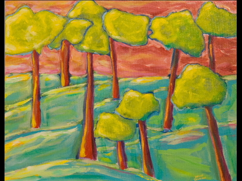Painting-Landscape-Hill Trees (SOLD)