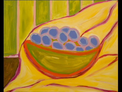 Painting-Still Life-Fruit Bowl City