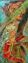 Cathy Fuchs Holman - Representational Mixed Media Mixed media,botanical,abstract,representational,jewelry,face,epoxy resin,strong colors,collage - Representational Mixed Media
