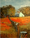 Painting--Acrylic-LandscapeLooking Down the Fence Line
