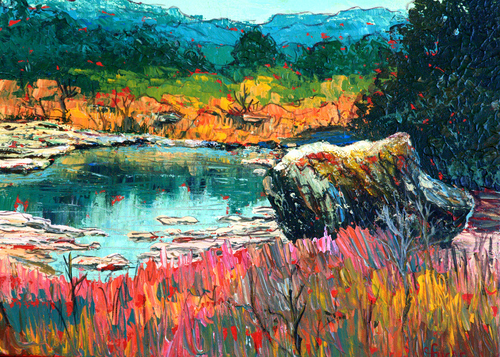 Painting-Dry Creek After a Rain