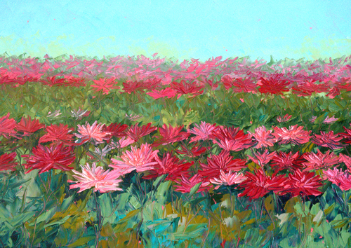 Painting-Floral-Shades of Pink