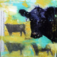 Mixed Media--On Canvas-Non-representationalCow Power-Searching For The New VII