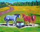 Painting--Oil-AnimalsAfternoon at the Watering Hole 3