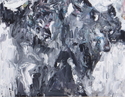 Two Wolves on White