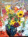 Blue Vase with Flowers