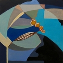 Painting--Oil-AbstractBlue Vase