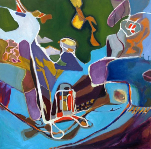 Painting-Abstract-back yard