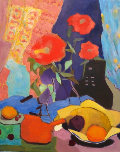 Painting-Floral-red flowers