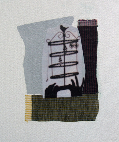 Mixed Media-Non-representational-Bird Cage