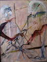 Painting--Acrylic-SpiritualConfrontation on the Other Side
