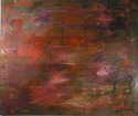 Painting--Oil-AbstractRose-Red-Green Abstract (Sold)