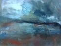 Painting--Oil-AbstractLandscape in Blue