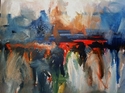 Painting--Oil-LandscapeSunset by a River