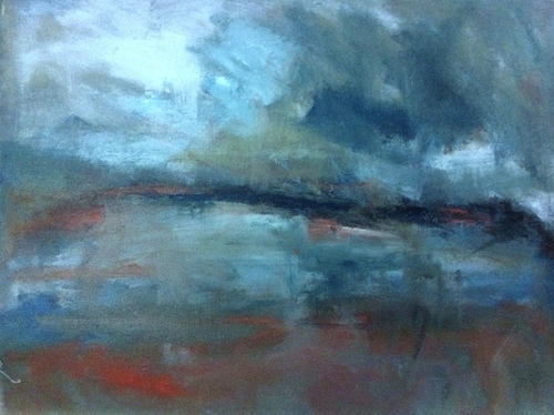 Painting-Abstract-Landscape in Blue
