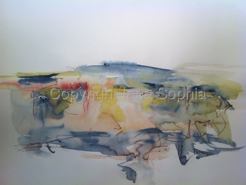 Painting-Abstract-Landscape Chromium Blue