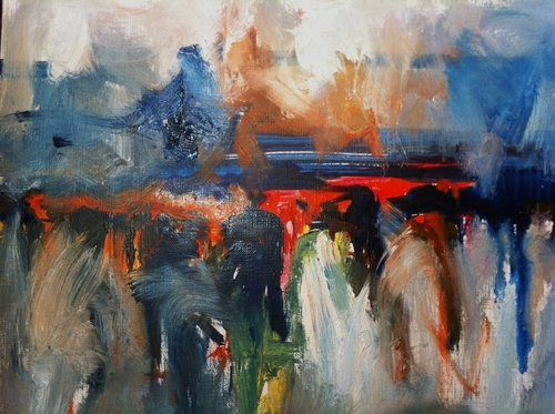 Painting-Landscape-Sunset by a River