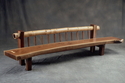 Bench, walnut and bamboo