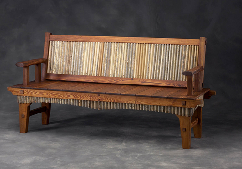 Wood-Pine-Heart Pine Bench