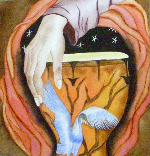 Painting-Conceptual-Bird Drum