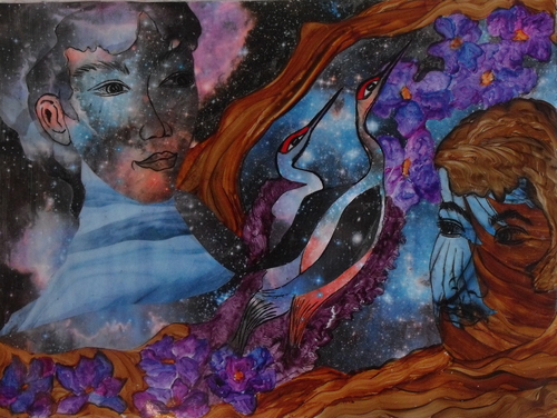 Print Making-Abstract-Soul Mates