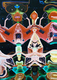 Painting--Oil-SurrealismA bucolic scene and the 3 mosqueters in