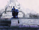 Alternate Crop of Victoria Memorial at Buckingham Palace Giclee Print