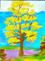 Isabel Divine Brady - Landscape Painting isabel, divine, brady, painting, oil, tree, landscape, yellow, autumn, spring, bold - Landscape Painting