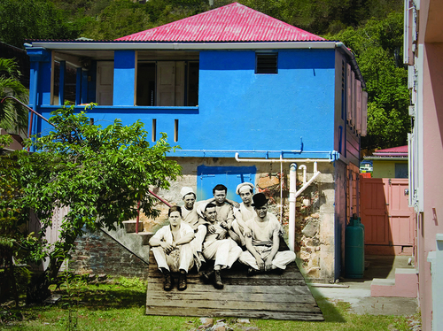 Digital Art-Roslyn Rose - Blue House, Tortola