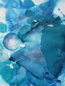 Painting--Watercolor-AbstractBlue Sky