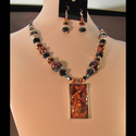 Jewelry-Polymer pendant necklace set