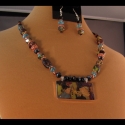 Jewelry--Polymer Clay-Necklacesabstract necklace