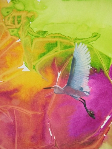 Painting-Abstract-Bird taking off