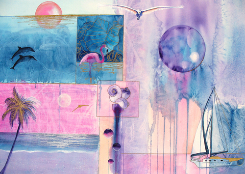Print Making-Abstract-Day Dreaming
