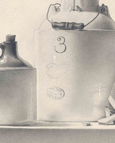 Drawing-Still Life-Oil Lamp