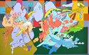 Painting--Acrylic-AllegoricalContinental Drift