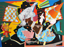 Painting--Acrylic-AbstractA Conversation Penetrating the Wall