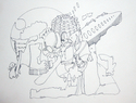Drawing--InkSnoopy's Shuttle