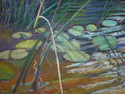 Jane Crowell - Landscape Painting Landscape, Louisiana marsh, water, grasses, lily pads - Landscape Painting
