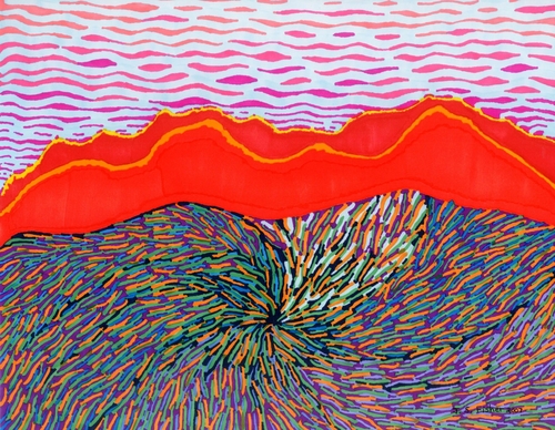 Drawing-Ink-Fields & Mountains II