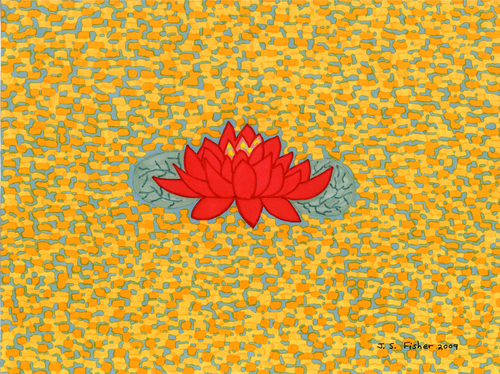 Drawing-Ink-Red Lotus