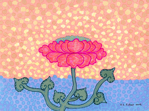Drawing-Ink-Pink Lotus
