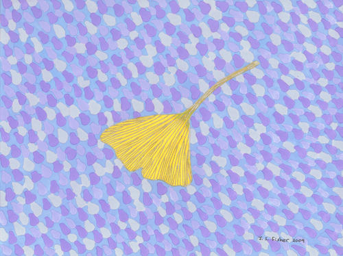 Drawing-Ink-Ginkgo Leaf I