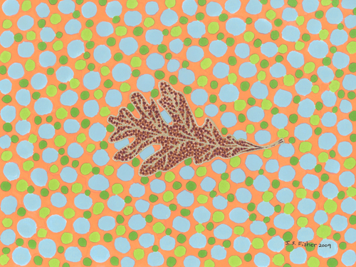 Drawing-Ink-White Oak Leaf I